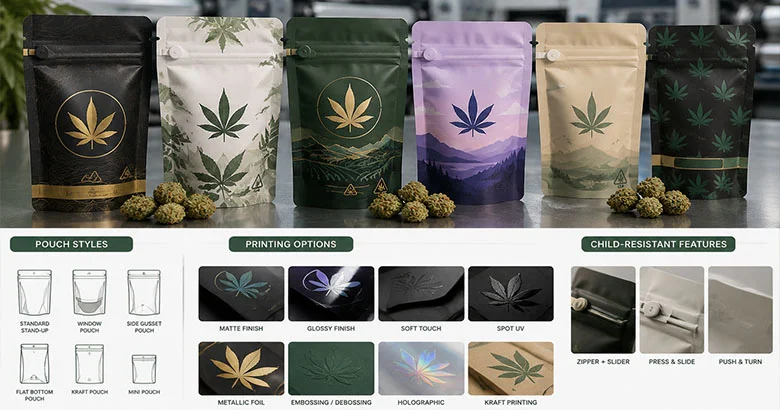 Private label packaging range with multiple SKUs