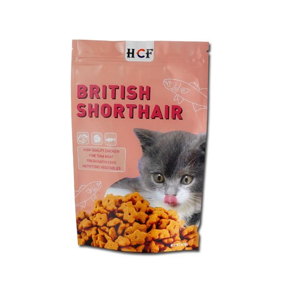 Large dry-food packaging formats arranged upright