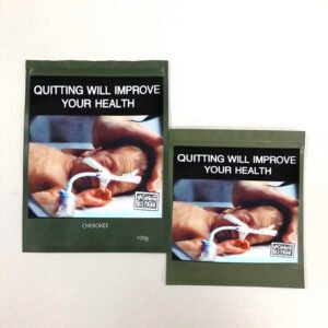 100g Resealable Tobacco Pouches with Printed Flaps