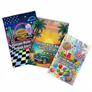 3.5g Child-Resistant Resealable Cali Mylar Bags for Cookies