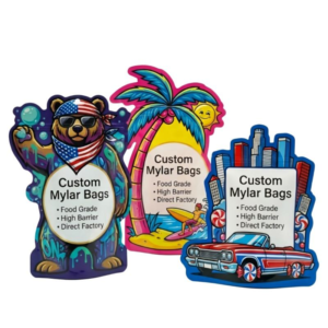 3.5g Die-Cut Aluminum Foil Cali Mylar Pouches