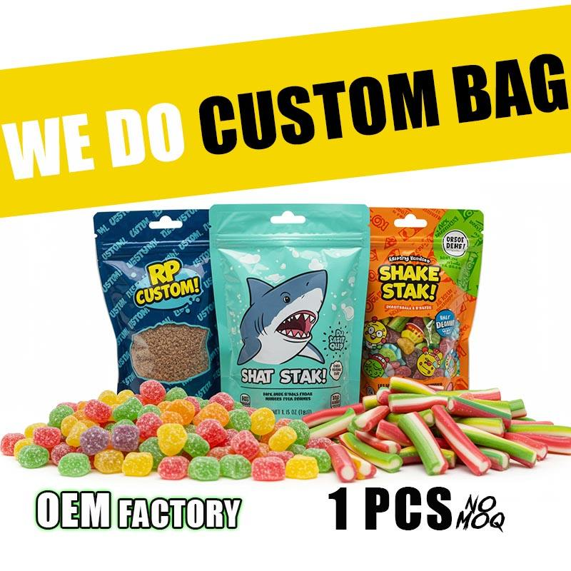 3.5g matte stand-up mylar pouches for cookies and herbs