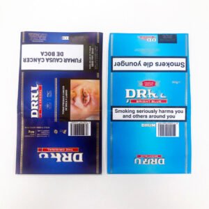 Blue Printed Tobacco Pouches with Fold Over Flaps