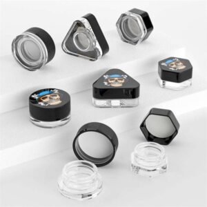 Child Resistant Glass Concentrate Jars with Shaped Bases