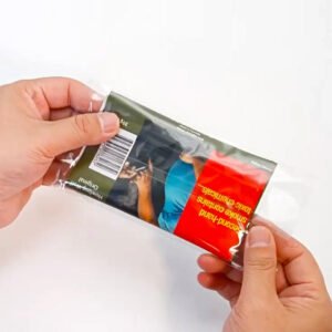 Compact Fold Over Tobacco Pouches with Clear Inner Panels
