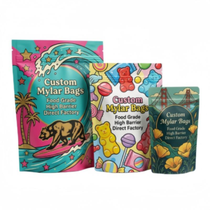 Custom 3.5g Cali Mylar Sachets with Resealable Zipper