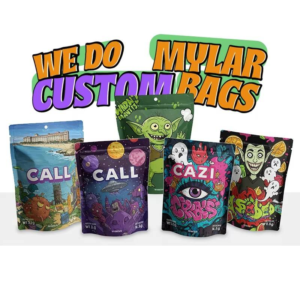 Custom 3.5g Food-Grade Stand-Up Pouches with Zipper