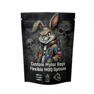 Custom 3.5g–14g Matte Shaped Mylar Packaging Bags