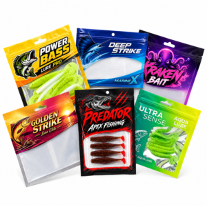 Custom Clear-Window Fishing Lure Packaging Bags
