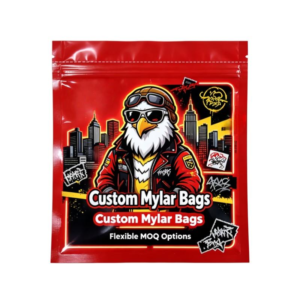 Custom Glossy 3-Side Seal Mylar Sachets for Cookies & Herbs