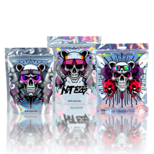 Custom Printed 3.5–7oz Child-Resistant Holographic Mylar Bags