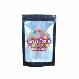 Custom Printed 3.5g Black Matte Smell-Proof Zipper Pouches