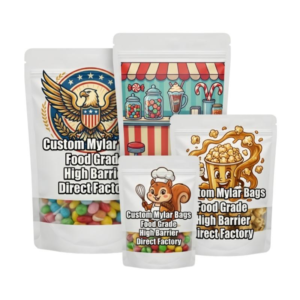 Custom Printed 3.5g Child-Resistant Clear Window Mylar Bags
