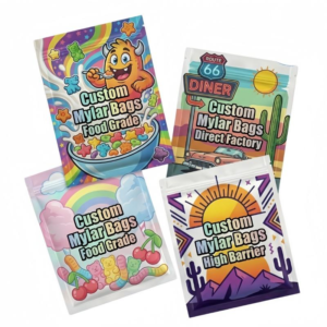 Custom Printed 3.5g Colorful 3-Side Seal Cali Mylar Pouches