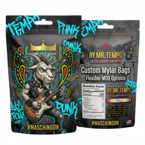 Custom Printed 3.5g Cookie-Shaped Mylar Bags