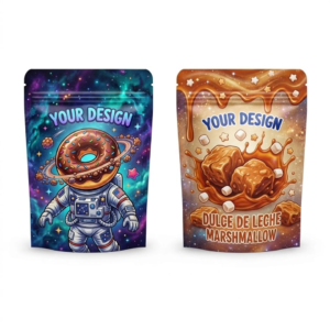 Custom Printed 3.5g Food-Grade Resealable Gummy Mylar Bags