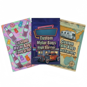 Custom Printed 3.5g Glossy Cali Mylar Bags for Herbs