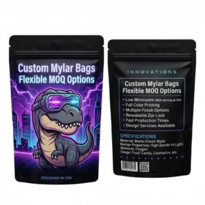 Custom Printed 3.5g Heat-Seal Stand-Up Mylar Bags