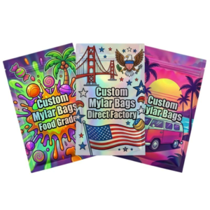Custom Printed 3.5g Holographic Cali Food-Grade Mylar Bags