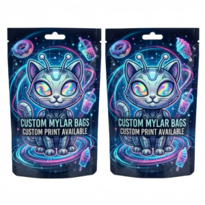 Custom Printed 3.5g Holographic Stand-Up Mylar Pouches