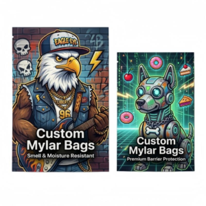 Custom Printed 3.5g Matte Foil-Laminated Smell-Proof Mylar Bags