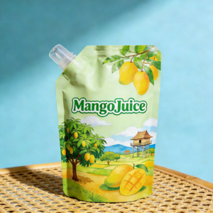 Custom Printed Aluminum Foil Spout Pouches for Juice Packaging