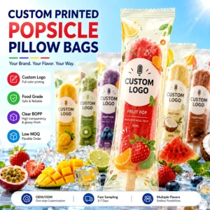 Custom Printed BOPP Side-Gusset Freezer Pouches