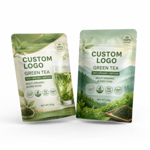 Custom Printed Biodegradable Aluminum Foil Flat-Bottom Bags