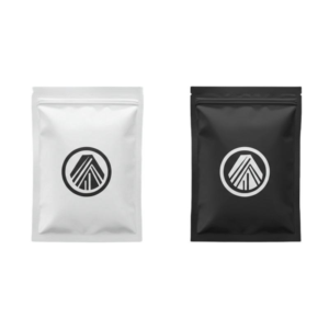 Custom Printed Black & White Matte Poly Zipper Pouches