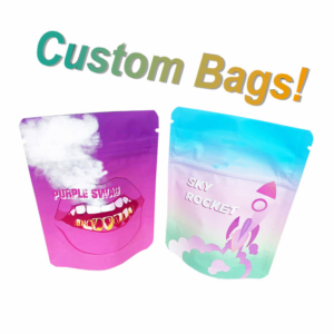 Custom Printed Child-Resistant Holographic Mylar Bags