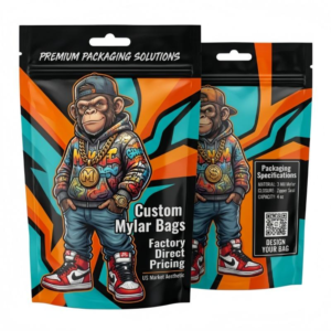 Custom Printed Child-Resistant Smell-Proof Cali Mylar Bags