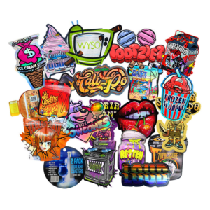 Custom Printed Child-Resistant Smell-Proof Special-Shaped Die-Cut Bags