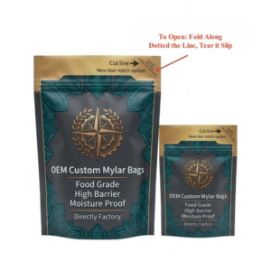 Custom Printed Child-Resistant Soft-Touch Gummy Mylar Bags