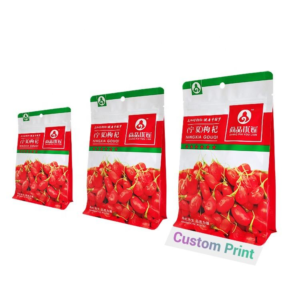 Custom Printed Flat-Bottom Bags for Goji Berry Packaging