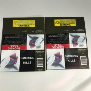 Custom Printed Flat Pouches with Extended Warning Panels