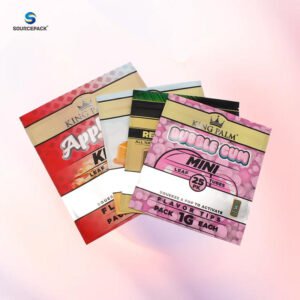 Custom Printed Flat Zipper Pouches for Mini Leaf Tubes