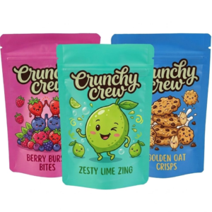 Custom Printed Matte Aluminum Foil Resealable Zip Pouches