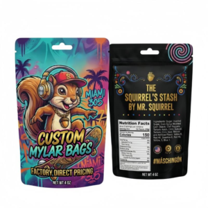 Custom Printed Matte Smell-Proof Cali Mylar Bags