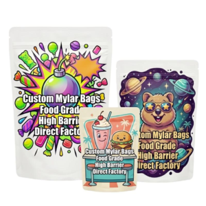 Custom Printed Mini 3.5g Cali Mylar Bags with Clear Window