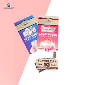 Custom Printed Slim Leaf Tube Zipper Pouches
