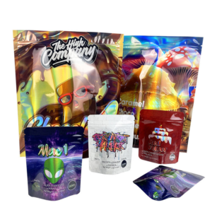 Custom Printed Smell-Proof Holographic Resealable Zipper Mylar Bags