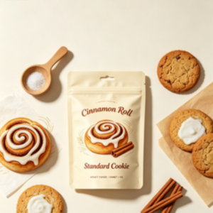 Custom Printed Stand Up Cookie Pouches with Hanging Slots