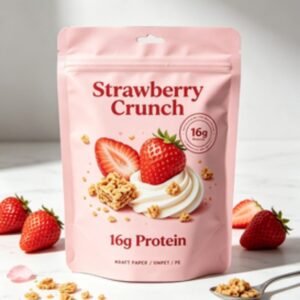 Custom Printed Stand Up Snack Pouches with Zippers
