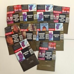 Custom Printed Tobacco Pouches with Multilingual Label Panels