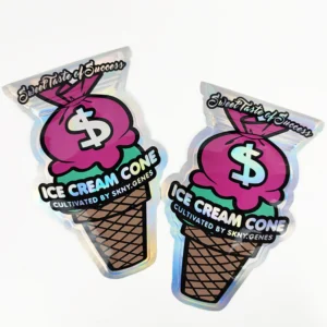 Custom Smell-Proof Ice-Cream-Cone Die-Cut Bags