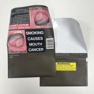 Custom Tobacco Pouches with Clear Fold Over Flaps