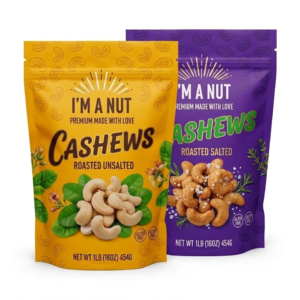 Food-Grade Clear Window Self-Sealing Snack Stand-Up Pouches