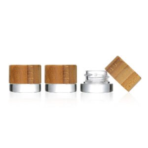 Mini Glass Concentrate Jars with Bamboo Lids