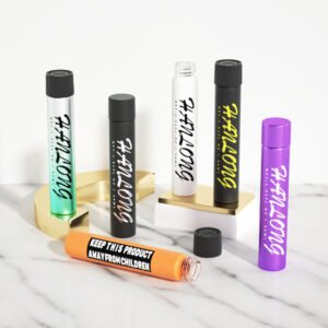 Round Glass Pre Roll Tubes with Child Resistant Caps
